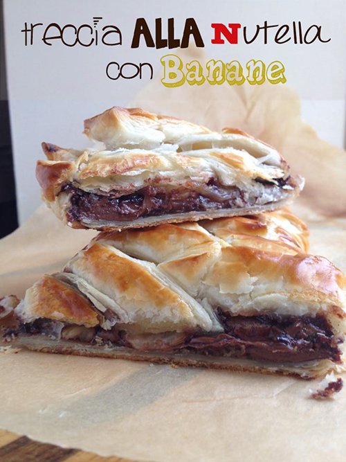 Treccia alla Nutella con banane