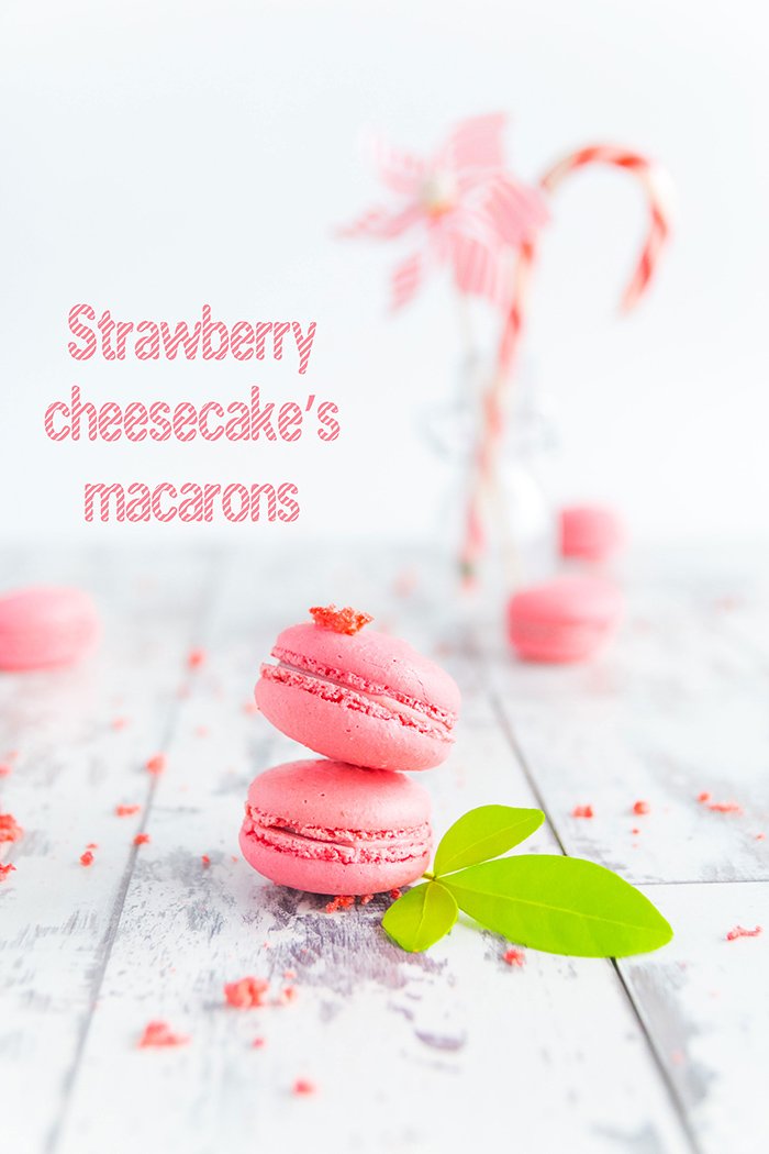 Strawberry cheesecake’s macarons