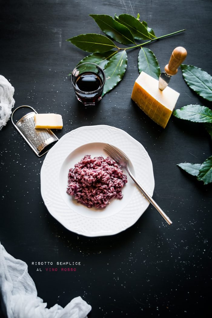 Risotto semplice al vino rosso