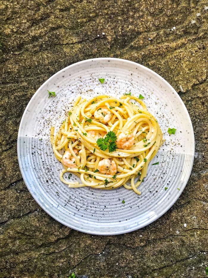 Spaghetti alla chitarra ai gamberetti